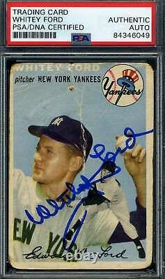 Whitey Ford PSA DNA Coa Signed 1954 Topps Autograph