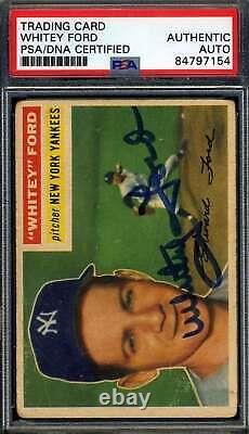 Whitey Ford PSA DNA Signed 1956 Topps Autographed