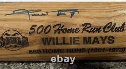Willie Mays Autographed 500 Home Run Club Baseball Bat PSA/DNA