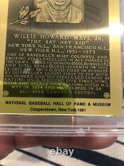 Willie Mays PSA/DNA CERTIFIED Autograph Hall of Fame Plaque Signed Autograph PSA