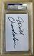 Wilt Chamberlain Autographed 3x5 Index Card Cut Psa/dna Lakers Beautiful Auto