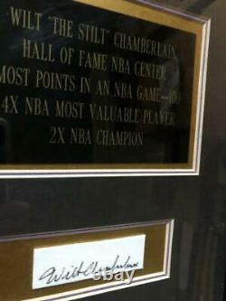 Wilt Chamberlain Framed Cut Photo Signed Autographed Autograph Auto PSA/DNA COA