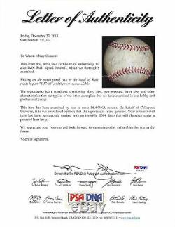 Yankees Babe Ruth Authentic Signed Baseball Autographed PSA/DNA #V03362