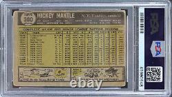 Yankees Mickey Mantle Authentic Signed 1961 Topps #300 Auto Card PSA/DNA Slabbed