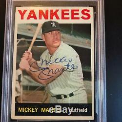 1964 Mickey Mantle # Topps 50 Signé Autographié Carte De Base-ball Psa Adn Coa