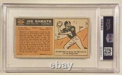 1965 Topps Joe Namath Signé Carte De Football Rookie Autographiée #122 Psa/adn