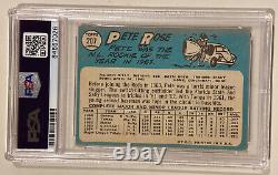1965 Topps Pete Rose Signé Carte De Baseball Psa/adn Auto Grade 10 Charlie Hustle
