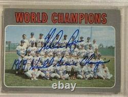 1970 Topps Nolan Ryan Signé Carte De Baseball Autographiée #1 Psa/adn 1969 Ws Champs