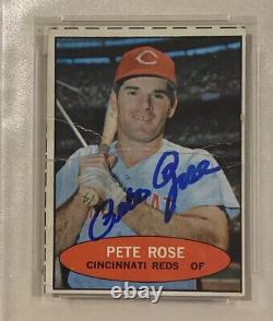 1971 Topps Bazooka Pete Rose Signé Carte De Baseball Autographiée Psa/adn