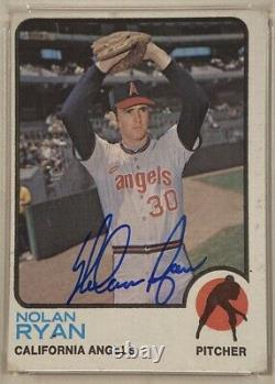 1973 Topps Nolan Ryan Signé Carte De Baseball Autographiée Psa/adn Auto Grade 10