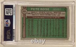 1976 Carte De Baseball Signée Pete Rose #240 Psa/adn Auto Grade 10