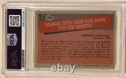 1981 Topps Mike Schmidt Signé Carte De Baseball Autographiée #206 Psa/adn Phillies