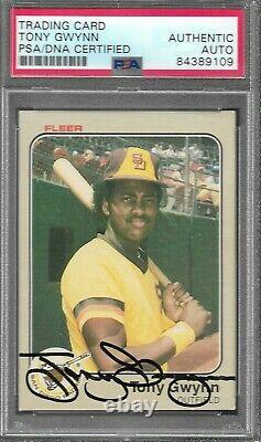 1983 Fleer Baseball Tony Gwynn Rookie # 360 Autographed Psa/adn Cert