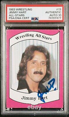 1983 Lutte All Stars #13 Série A de Jimmy Hart, autographiée PSA/DNA Auto 10 GEM
