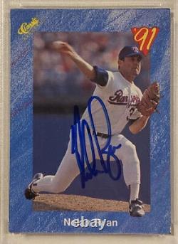 1991 Classic Nolan Ryan Signé Carte De Baseball Autographiée Psa/adn #t86 Rangers