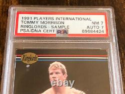 1991 Ringlords Tommy Morrison Rc Psa Adn Auto Rocky Film Signé Rookie