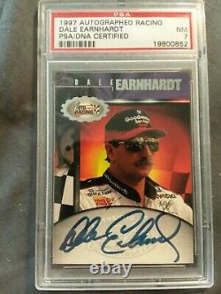 1997 Dale Earnhardt Autographied Racing Psa 7 Score Board Psa/dna