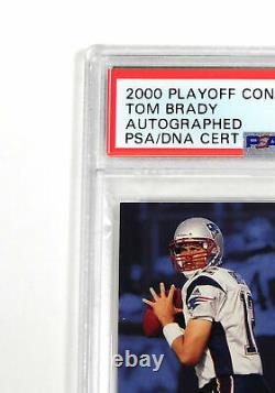 2000 Playoff Contenders Tom Brady #144 Rookie Psa/adn Sur Carte Auto 9