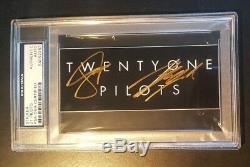 21 Twenty One Pilots Tyler Joseph Signé Autographié Autocollant Psa / Adn Authentique