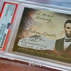 Abraham Lincoln Psa/adn Slabbed Autograph Cut Signature Signée