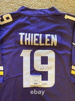 Adam Thielen Autographié/signé Minnesota Vikings NFL Jersey Psa/dna Authentic