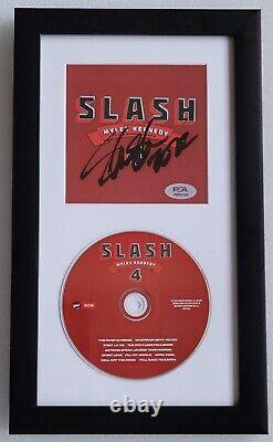 Affichage CD Slash Psa/dna Certifié Coa Signé 4 Chanteur Autographié Psa Dna Myles