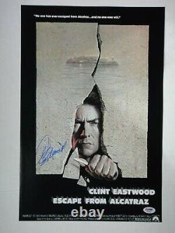 Affiche De Cinéma Clint Eastwood Psa/dna Signée Alcatraz Autographiée