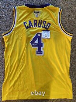 Alex Caruso Autographié/signé Los Angeles Lakers Jersey Psa/dna Authentifié