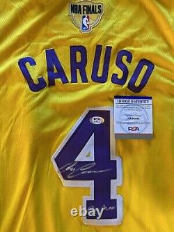 Alex Caruso Autographié/signé Los Angeles Lakers Jersey Psa/dna Authentifié