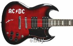 Angus Young Authentique Guitare Signée Ac / DC Psa / Adn Autographiée # Ab81004