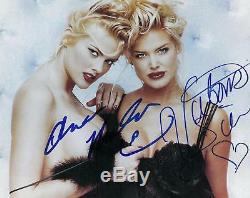 Anna Nicole Smith Et Victoria Silvstedt Photo 8x10 Autographiée Et Signée (psa / Adn)