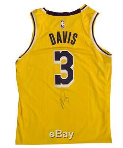 Anthony Davis Autographié Los Angeles Lakers Nike Basketball Jersey Psa Adn 1