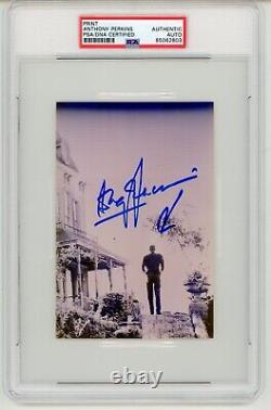 Anthony Perkins a signé, autographié la maison de Norman Bates dans Psycho, PSA DNA Encased.