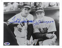 Autographe Joe Dimaggio & Ted Williams 8 X 10 Photos Psa / Dna Yankees De New York