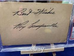 Autographe authentique certifié PSA/DNA de Roy Campanella sur une carte postale gouvernementale de 1950