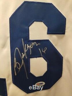 Autographié Signé Authentique Bo Jackson 40ème Anniversaire Royals Jersey Psa / Adn