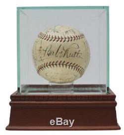 Babe Ruth Lou Gehrig 1933 Yankees Équipe Signé Oal Baseball +20 Psa / Adn Jsa