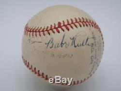 Babe Ruth Psa / Adn Certifié Authentique Unique Signé Baseball Autograph Yankees