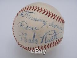 Babe Ruth Psa / Adn Et Jsa Certifié Authentique Unique Signé Al Baseball Autograph