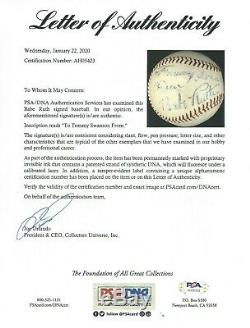 Babe Ruth Psa / Adn Et Jsa Certifié Authentique Unique Signé Al Baseball Autograph