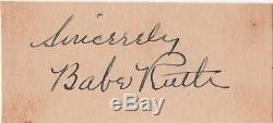 Babe Ruth Psa / Dna Certifié Authentique Feuille Signée Autographiée Mint Yankees