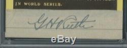 Babe Ruth Psa / Dna Certifié Classé 9 Mint Signé Cut Hof Carte Postale Autographiée