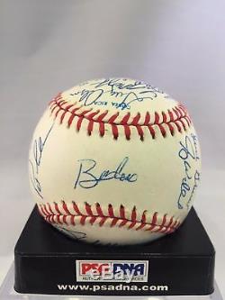 Belle Équipe Atlanta Braves 1991 Signé Dna Baseball World Series Psa Coa