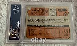 Bill Buckner 1972 Thèmes Autographés Et Signés # 114 Dodgers Psa Dna Slabbed