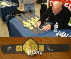Bill Goldberg Signé Wwe Championship Monde Toy Ceinture Psa / Adn Coa Wcw Autograph