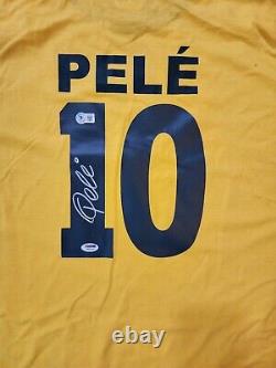Brésil Pele Authentic Signed Soccer Jersey Auto Beckett & Psa Sticker Adn Seulement