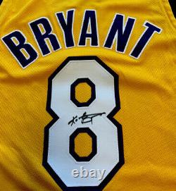 Bryant Autographié Kobe Signé Rare Accueil Or Nike Cut Pro # 8 Jersey Psa / Adn