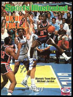 Bulls Michael Jordan Signé Sport Illustrated Magazine Couverture Psa / Dna # D84905