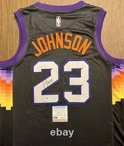 Cam Johnson A Signé Jersey Psa/dna Coa Autographié Phoenix Suns The Valley