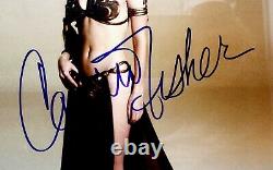 Carrie Fisher Signé Star Wars 8x10 Photo Opx Encadré Psa / Dna #ae92433 Grade 10